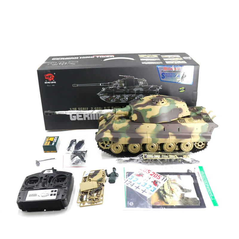 1: 16 Henglong 3888a German Tiger King No. 6 H-type Heavy Remote Control Tank Track Combat Tank Toy World War Ii Military Model