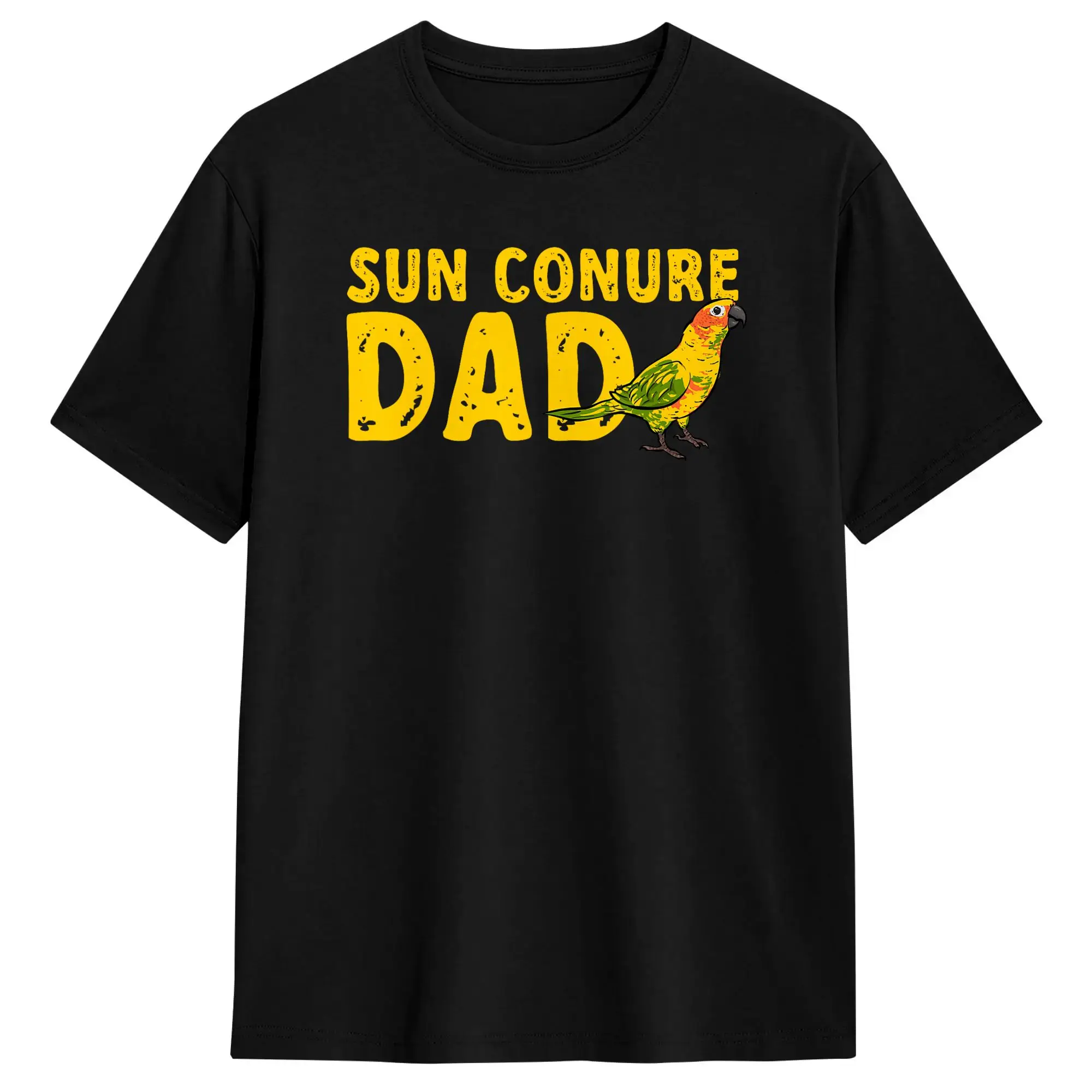 Casual T Shirt Beach Sun Conure Dad Bird Dad Parrot Bird Conure Hip Hop T Shirts Cotton Tshirt for Men Awesome Short Sleeve Tees