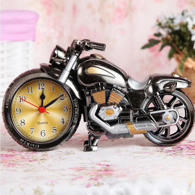 

Creative Retro Motorcycle Alarm Clock Motorcycle Model Alarm Clock Crafts Gifts Decoration