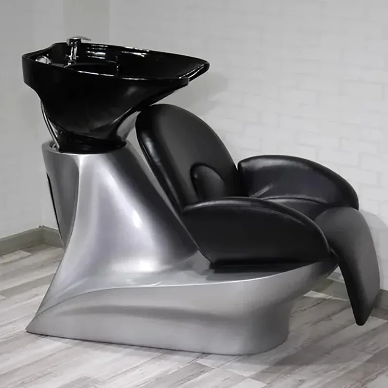 سرير شامبو محمول فريد من نوعه لعام 2025، كرسي شامبو لصالون الشعر على الطراز الشمالي، كرسي حلاقة مريح #5