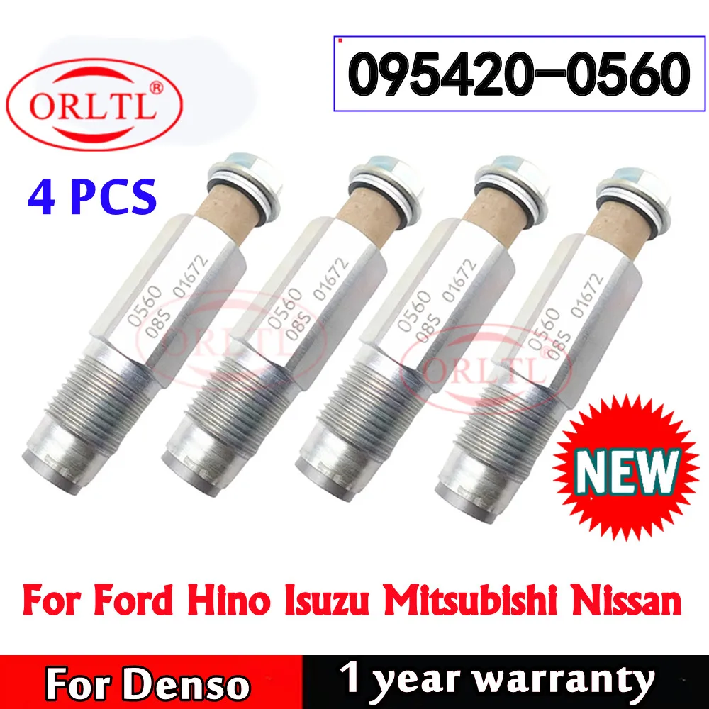 

4 PCS 095420 0560 095420-0560 NEW Diesel Relief Limiter Pressure Valve Common Rail Injectors 0954200560 For Denso Ford Hino