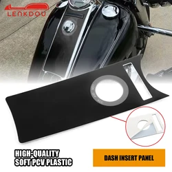 Motorcycle Gloss Black Dash Insert Panel Fuel Tank Dash Console Soft PCV Plastic For Harley Touring Road King FLHR 2008-2024