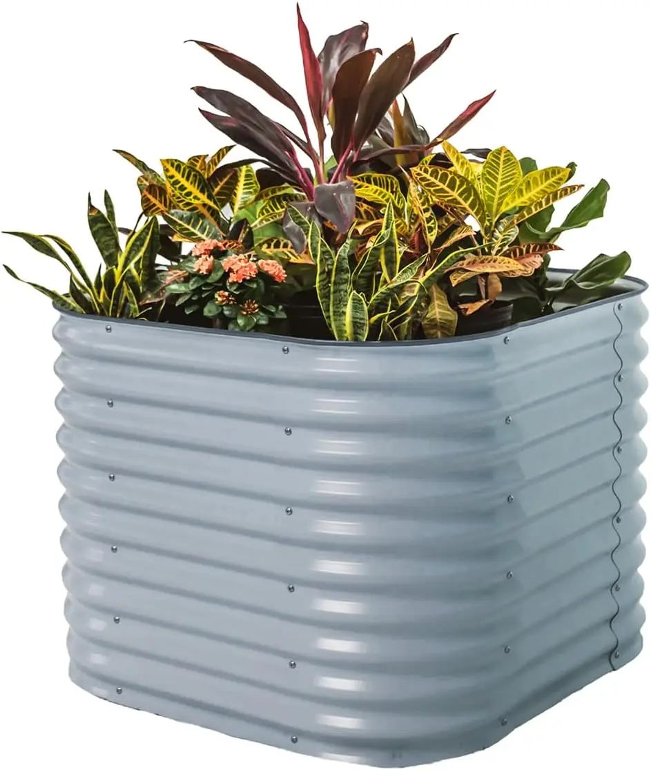 

32" Extra Tall Raised Garden Bed Kits, 3.5 x 3.5 x 2.7ft Raised Planter Box Outdoor, 2 x 5 x 2.7ft Deep Root 4 in 1 Modu