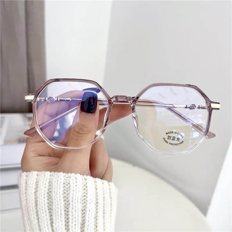 

Anti Blue Light Glasses Metal Eyeglass Frame Acrylic Lenses Women's Anti Blue Light Glasses Anti Fatigue Glasses Clear Glasses