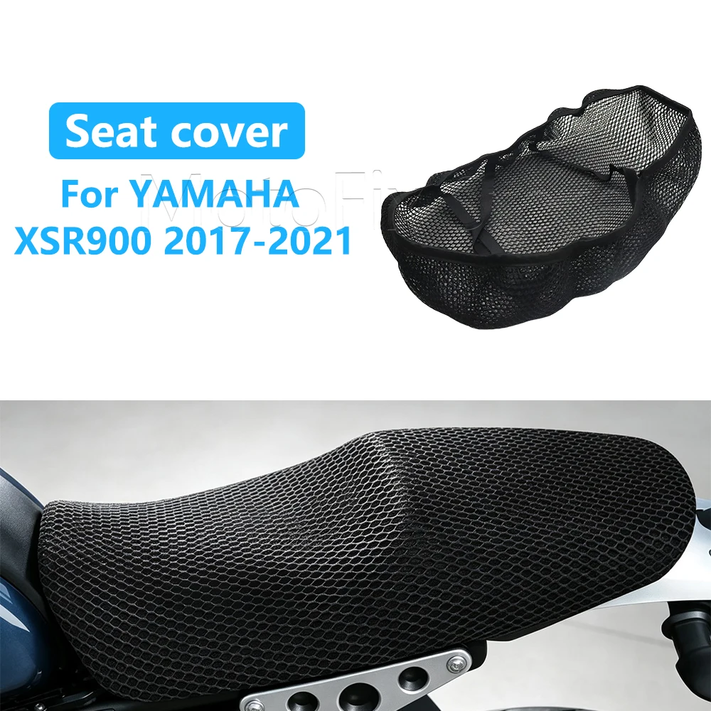

For YAMAHA XSR900 XSR 900 2017-2021 Motorcycle Seat Cover 3D Mesh Fabric Seat Breathable Heat Insulation Protect Cushion