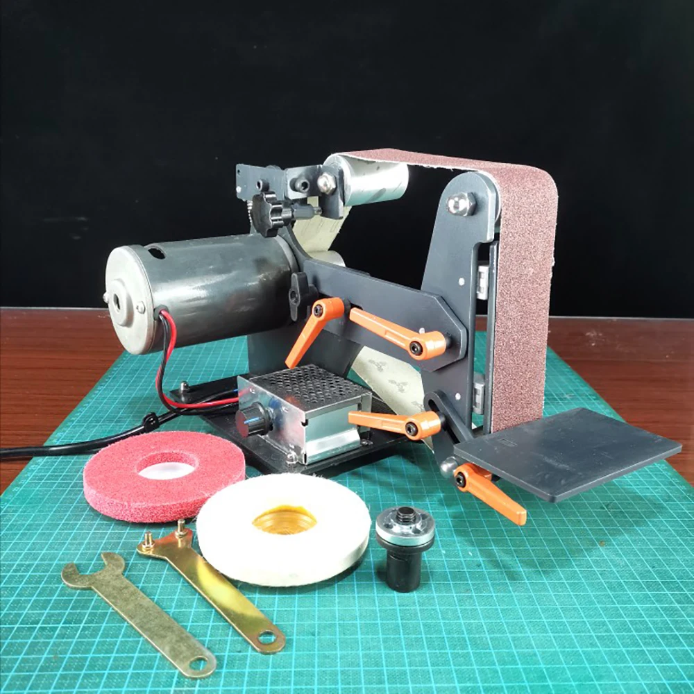 

Electric Belt Sander Household Desktop Grinder Knife Sharpening Machine Tool Sharpenner Metal Polishing Machine 7000RPM 730x50MM