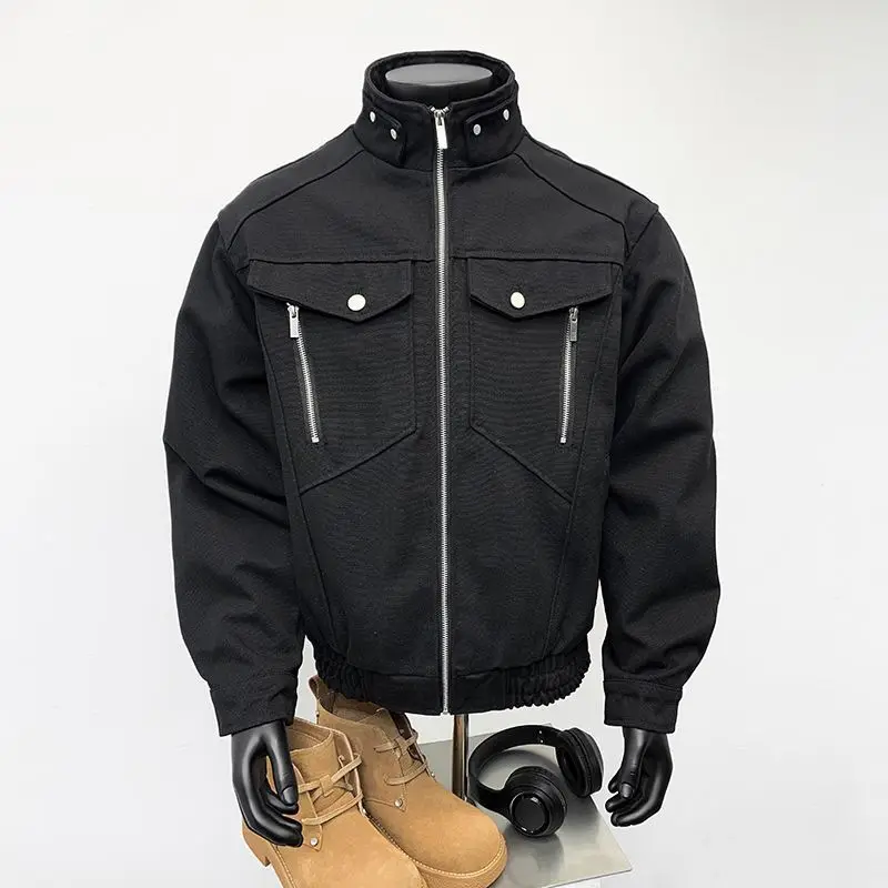 Retro Jacket Men's Spring and Autumn High-end Sense, Rugged and Handsome Workwear
