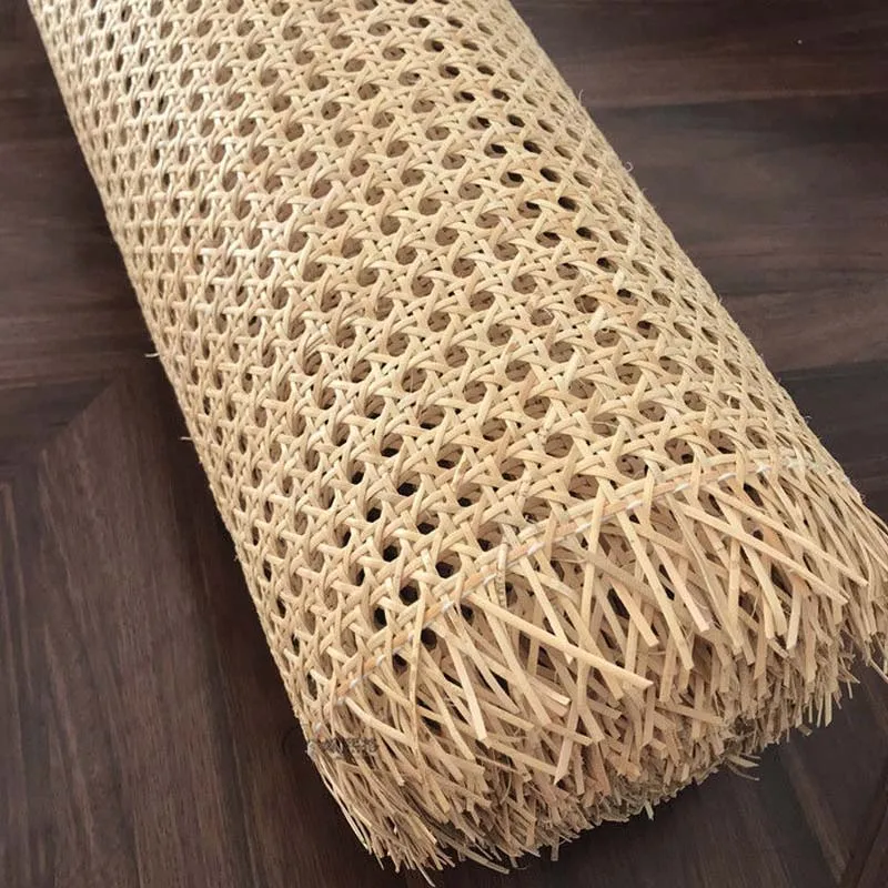 35/40/45/50cm Largura Natural Rattan Rolo Móveis Decorativos Reparação Material Oco Octogonal Handmade Weave Cane Webbing Mat