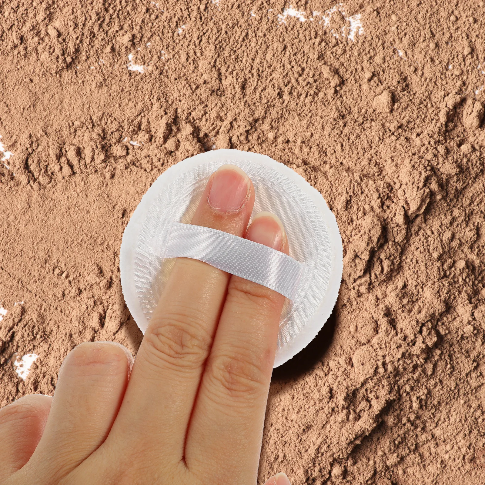 

10Pcs Makeup Powder Cotton Ribbon Soft Powder Pads Portable Facial Makeup Puff Tools Cosmetics Puff Facial Pads