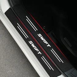 Threshold Stickers For Suzuki Swift Motor Sport Logo Anti Scratch Door Sill Protector Protection Carbon Fiber Stylin Accessories