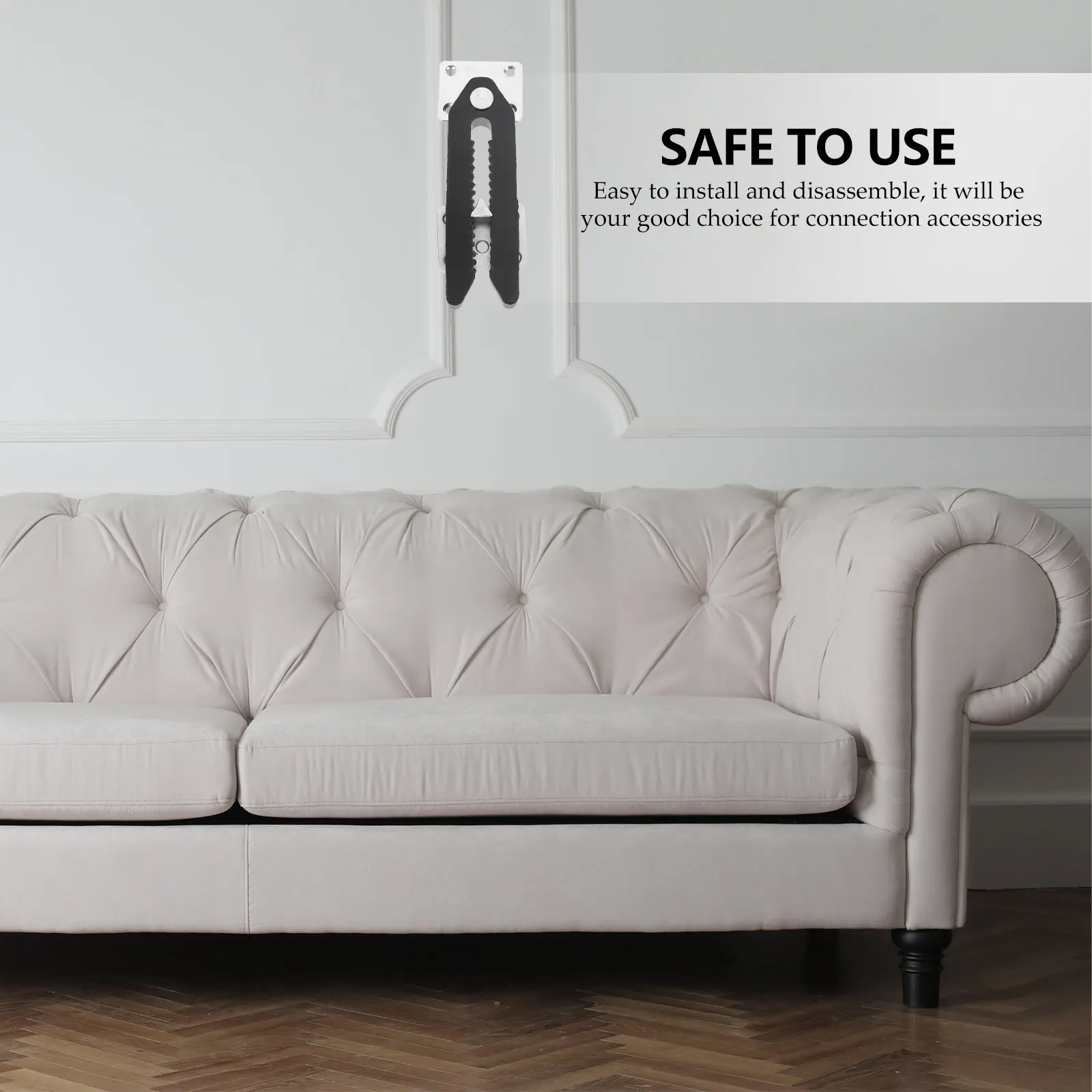 1Pcs Sectional Sofa Connector Sturdy Alligator Clamp for Modular Couch Stability Easy Install Sectional Furniture Connectors