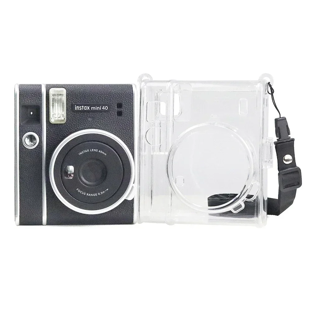 

Mini 40 Camera Crystal Case Clear Transparent Shoulder Strap Bag Protector Instant Film Camera Shell Cove