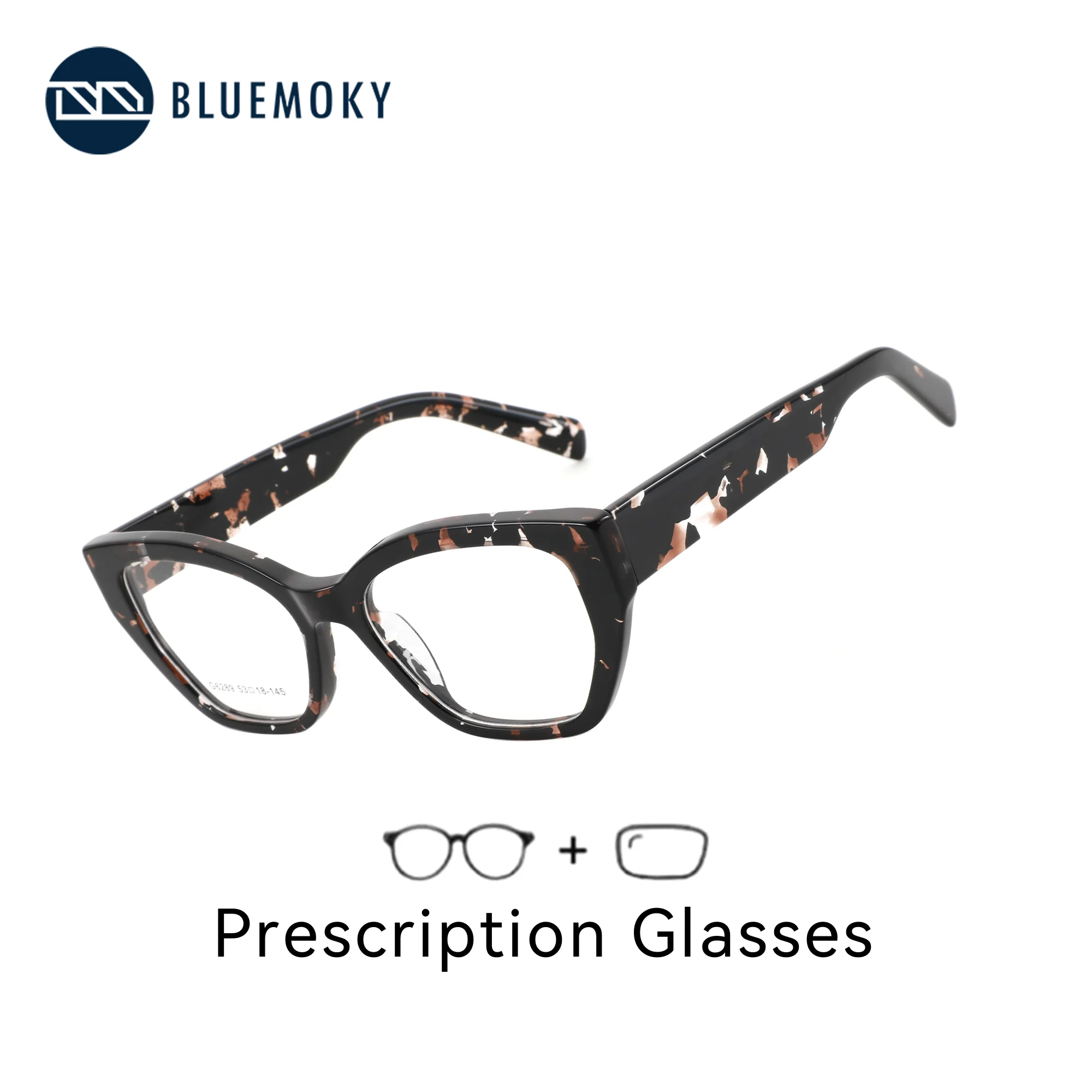 

Очки BLUEMOKY S Size Square Acetate для женщин, с прогрессивными/фотохромными линзами, для коррекции близорукости