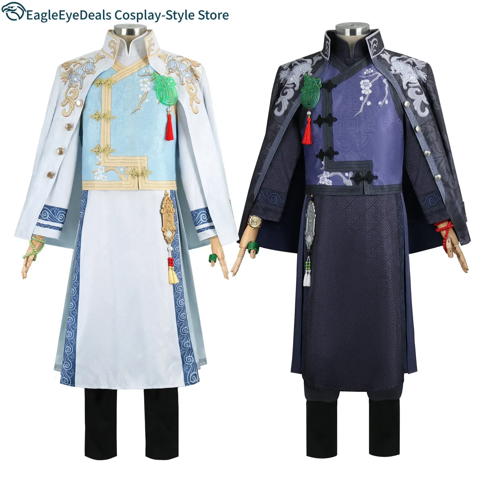 อะนิเมะนาย Xie คอสเพลย์ชุดวิกผมเกม Identity V Qilin Merchant Wu Chang ความจริงภายใต้ผู้หญิงผู้ชายคอสเพลย์-เครื่องแต่งกาย