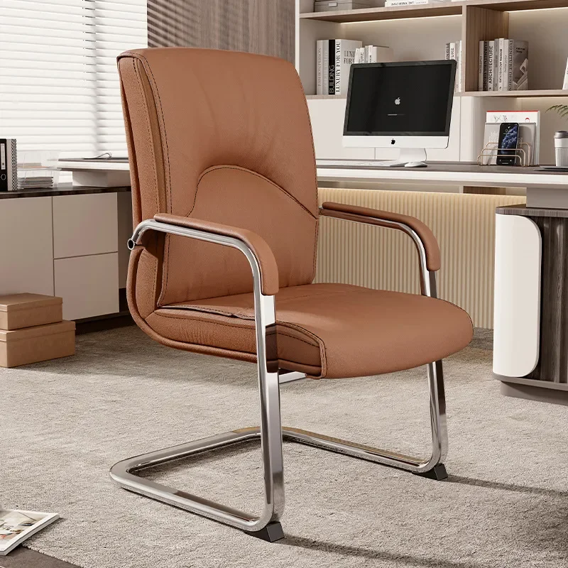 for Conference Chair Comfortable Sedentary Back Bow Computer Training Office Seat Boss Mahjong Chair