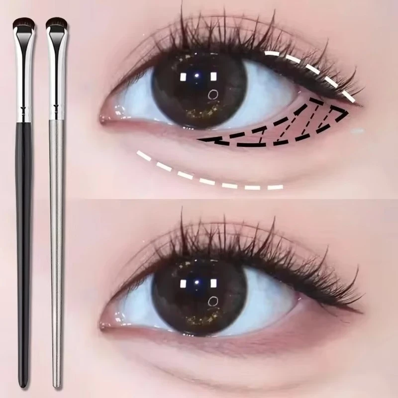 1/2pcs Small Crescent Eyeliner Makeup Brushes Thin Blade Detail Eye Makeup Tool Precision Soft Aegyo Sal Brush Eye Cosmetic Tool