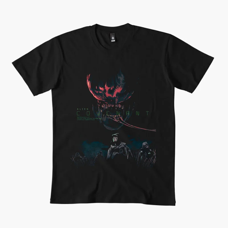 

80s Retro Sic fi Alien Gift T Shirt Weyland Yutani Lv 426 Xenomorph Graphic Clothes 0312 100% cotton print All size tops S-6XL