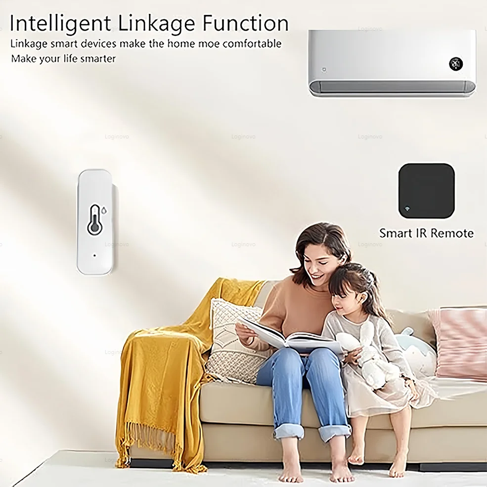 Zigbee sensor de temperatura e umidade app monitor remoto detector automação residencial inteligente para alexa google assistente casa 2mqtt