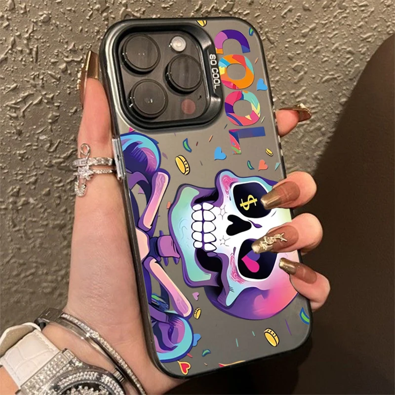 Colorful Skull Design TPU Basic Case For Xiaomi Mi 11 Lite 5G 14 13T 13 12T 12X 12 Poco X6 X5 M6 Pro F5 Shockproof Bumper Cover