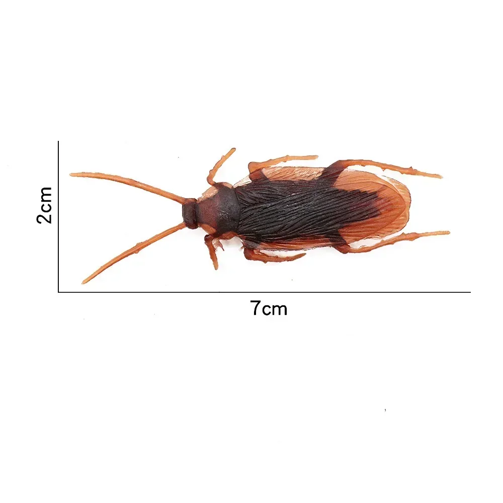 5-50 個のプラスチックゴキブリジョーク装飾小道具ゴムおもちゃギャグ悪ふざけおもちゃプラスチックバグゴキブリハロウィンガジェット