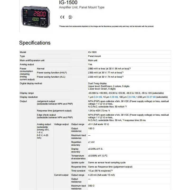 多機能CCDレーザーセンサー,IG-1500マイクロメータ,100% オリジナル,新品,純正,倉庫在庫あり