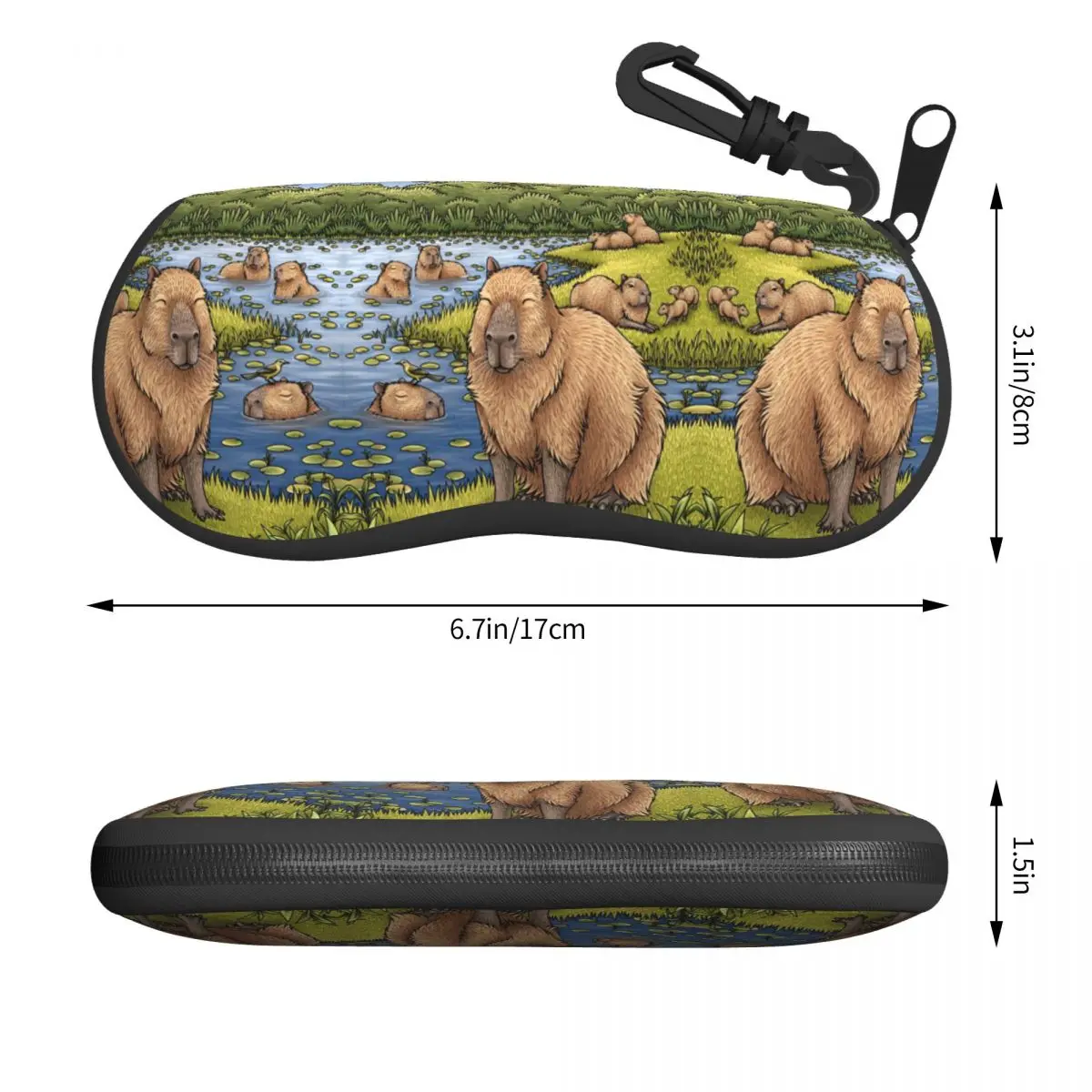 Capybara Shell Eyeglasses Case Men Women Cute Animal Pet Glasses Case Sunglasses Box Pouch