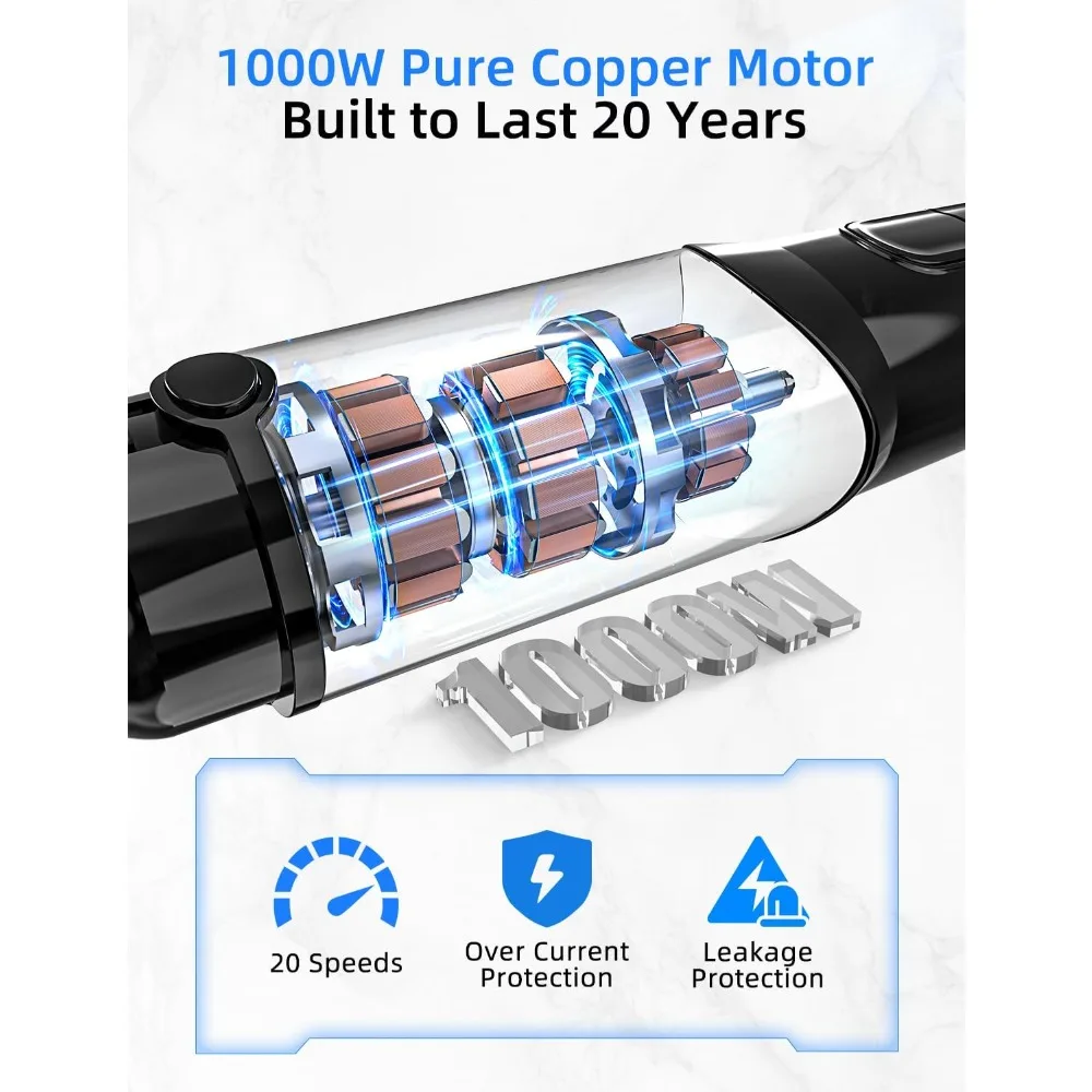 Licuadora de inmersión, motor de cobre resistente, palo inteligente de acero inoxidable con batidores de huevos, triturador de patatas