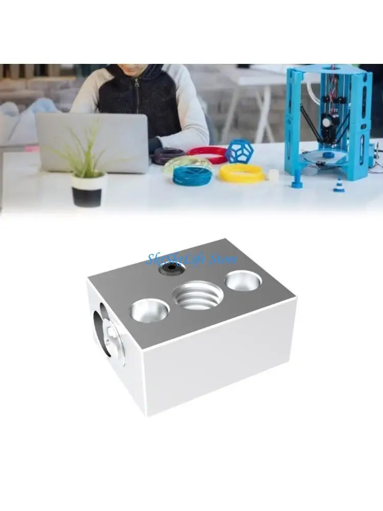 

E65E Heatblock For Ender3S1 Printer Hotend High-Temperature Resistant Heating Block Aluminum / Copper Plated