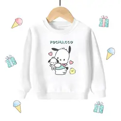 Cute Pochacco hoodies Cartoon Anime Peripheral Children's Round Neck Pullover Sweater Boys and Girls in Spring and Autumn