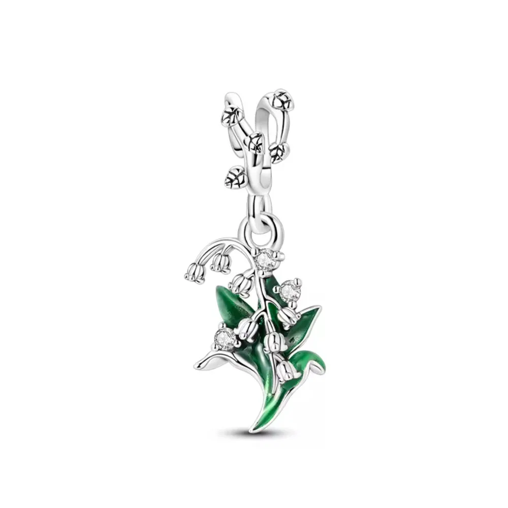 2025 Original New Flower Bee Series Bead Maple Honey Charm Fit 3MM Snake Chain Clip Bracelet Women's Exquisite Jewelry