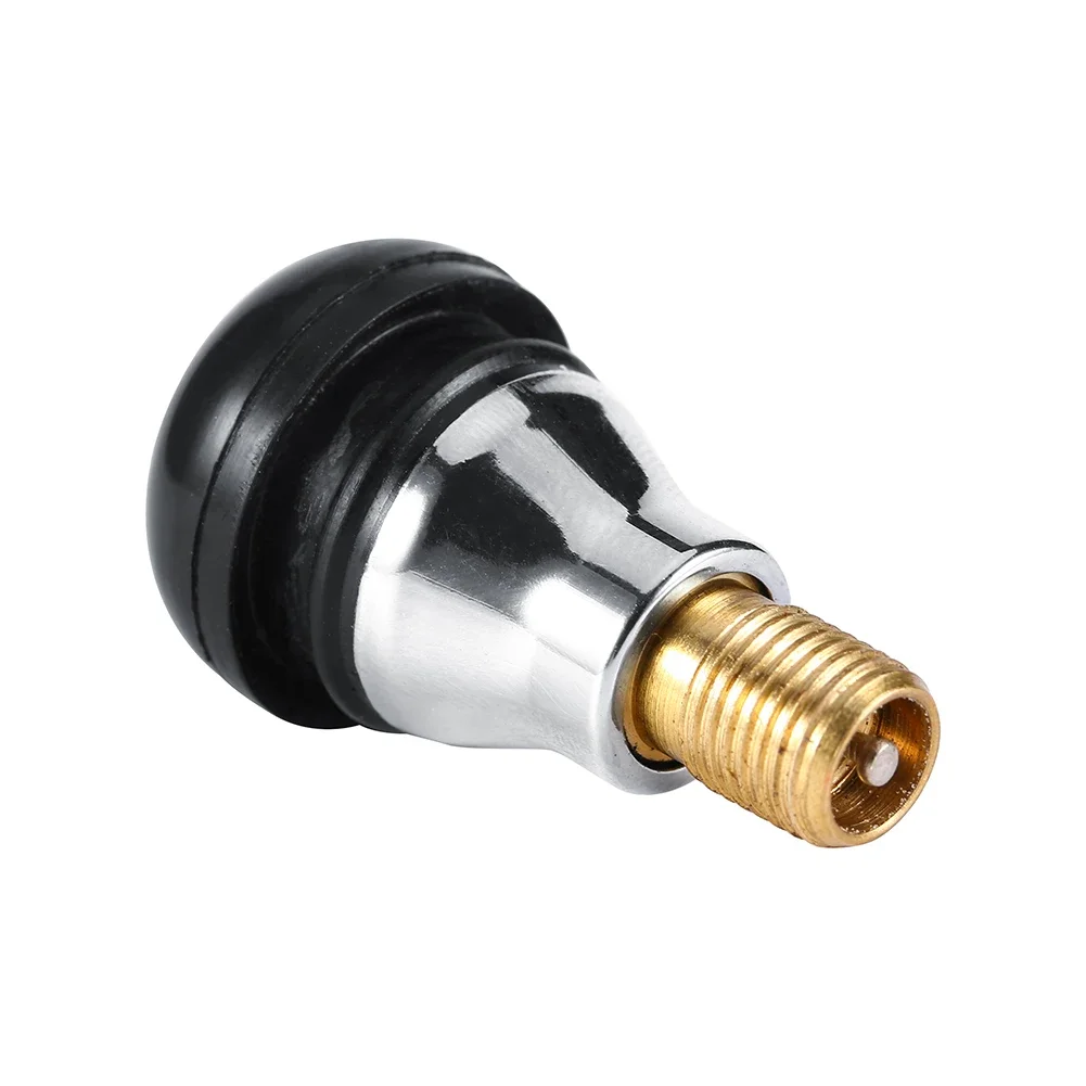 صمامات إطارات نحاسية كروم للسيارات والدراجات النارية ، صمام عجلات بدون أنبوبي ، TR412 AC, 1 طاءات