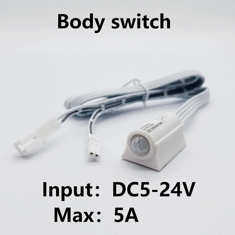 12V / 24V, with 10mm opening, single-gate control, induction sensor switch, wardrobe and closet LED light strip, pen holder styl