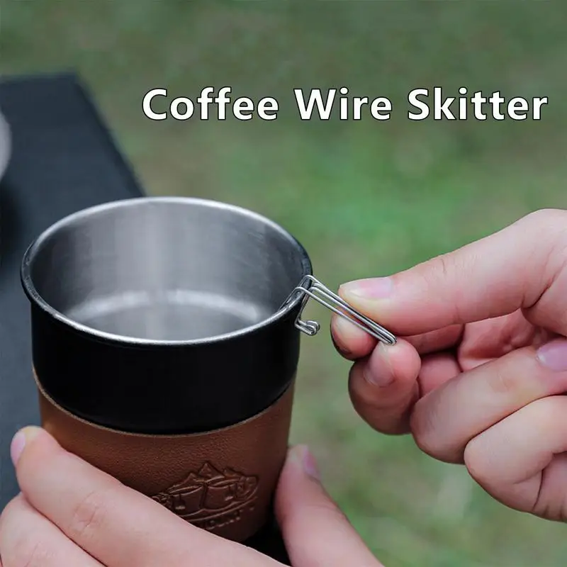 Portable Cup Wire Skitter Stainless Steel Coffee Drip Spout for Camping Bowl Hand Brewed Coffee Teapot Water Drain Spout