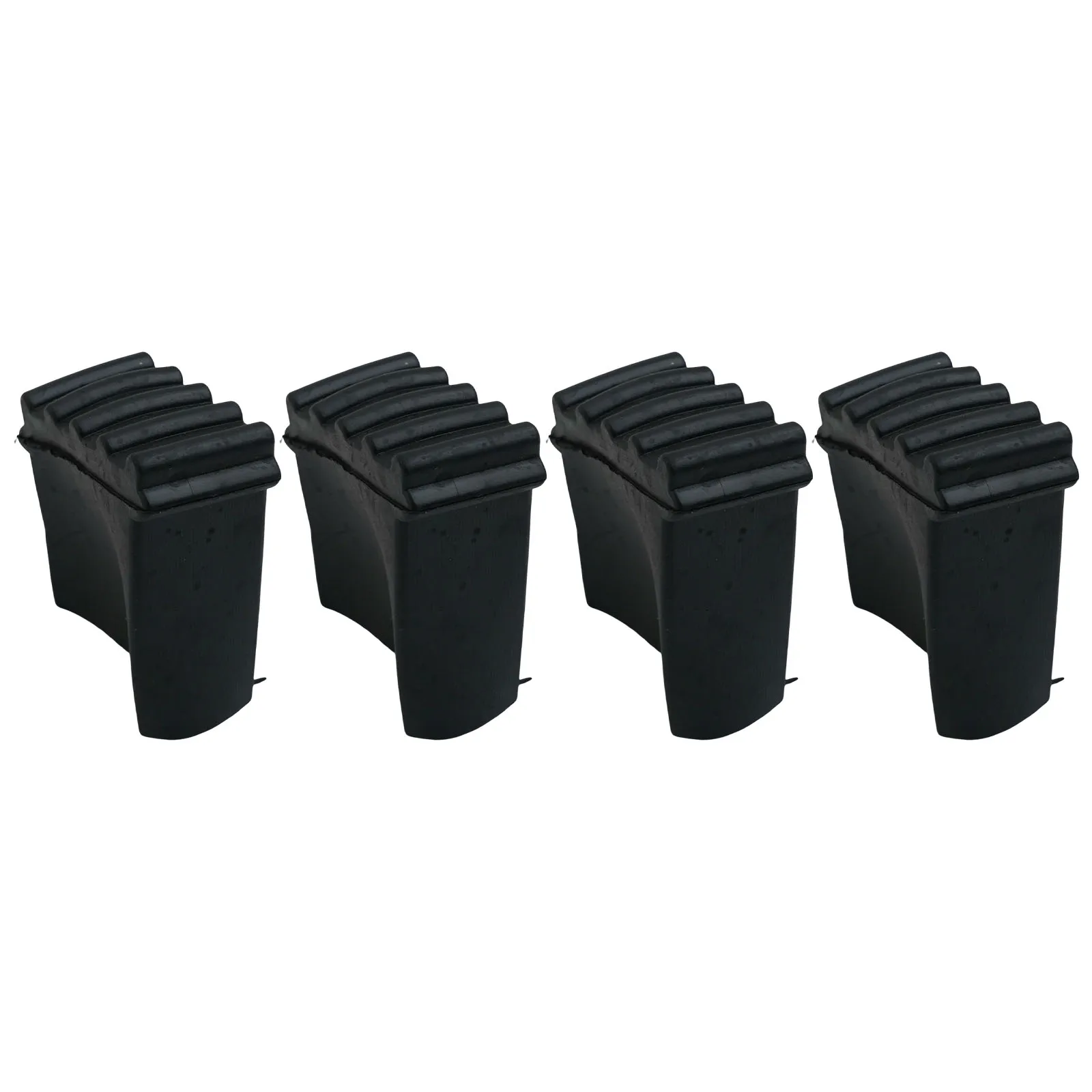 4Pcs Step Ladder Feet Covers Black Rubber Versatile Ladder Leg Covers Non-Skid Ladder Pads Foot Pad Furniture Mat