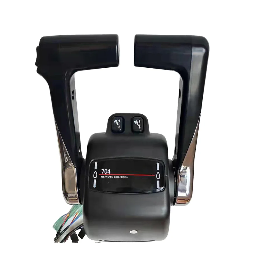 

STLF 704 Marine Controller Box Double Vertical Throttle Handle Outboard Remote Boat Shift Engine Control