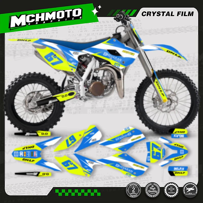

MCHMFG MOTOR Motorfiets Grafische Decal Stickers Kits For Husqvarna TC85 TC 85 2014 2015 2016 2017 008