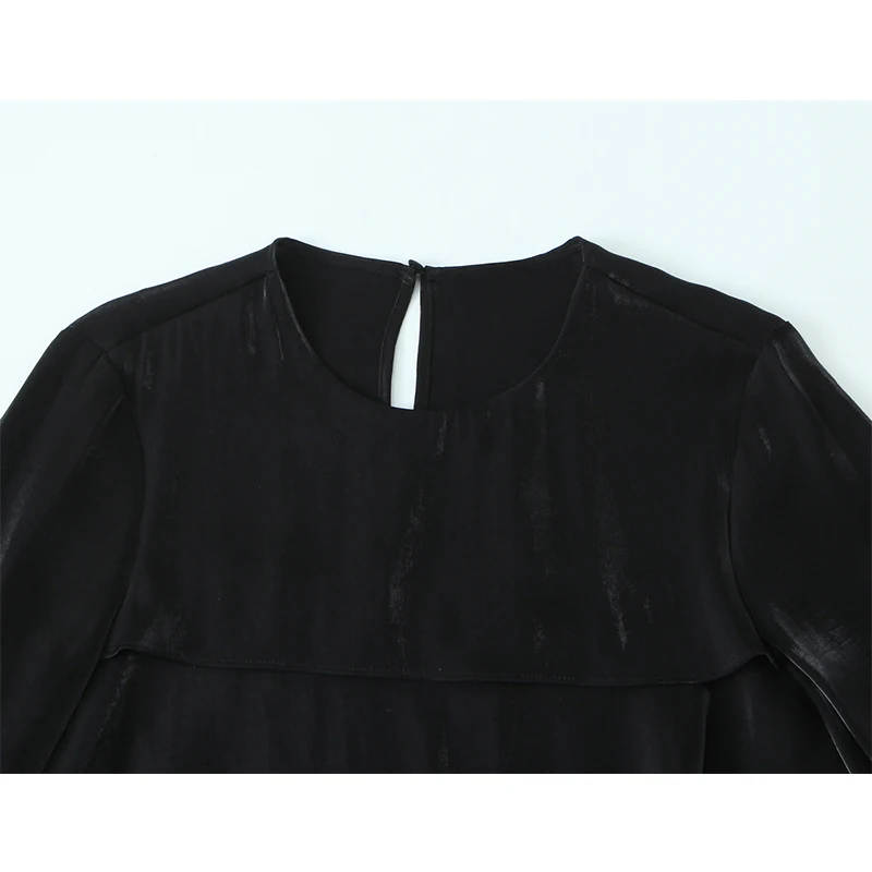 Camicetta da donna Top Primavera Autunno Nuove camicie e camicette larghe decorative a strati a maniche lunghe Top Moda casual Stile versatile