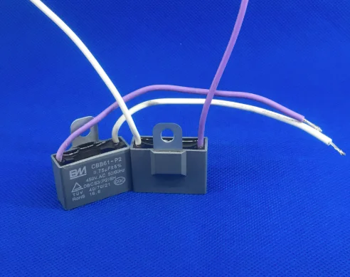 1 Uds CBB61 0,75 UF 450V AC condensador de arranque del ventilador condensador de funcionamiento del Motor 50/60Hz ventilador condensador de funcionamiento del Motor de escape de techo