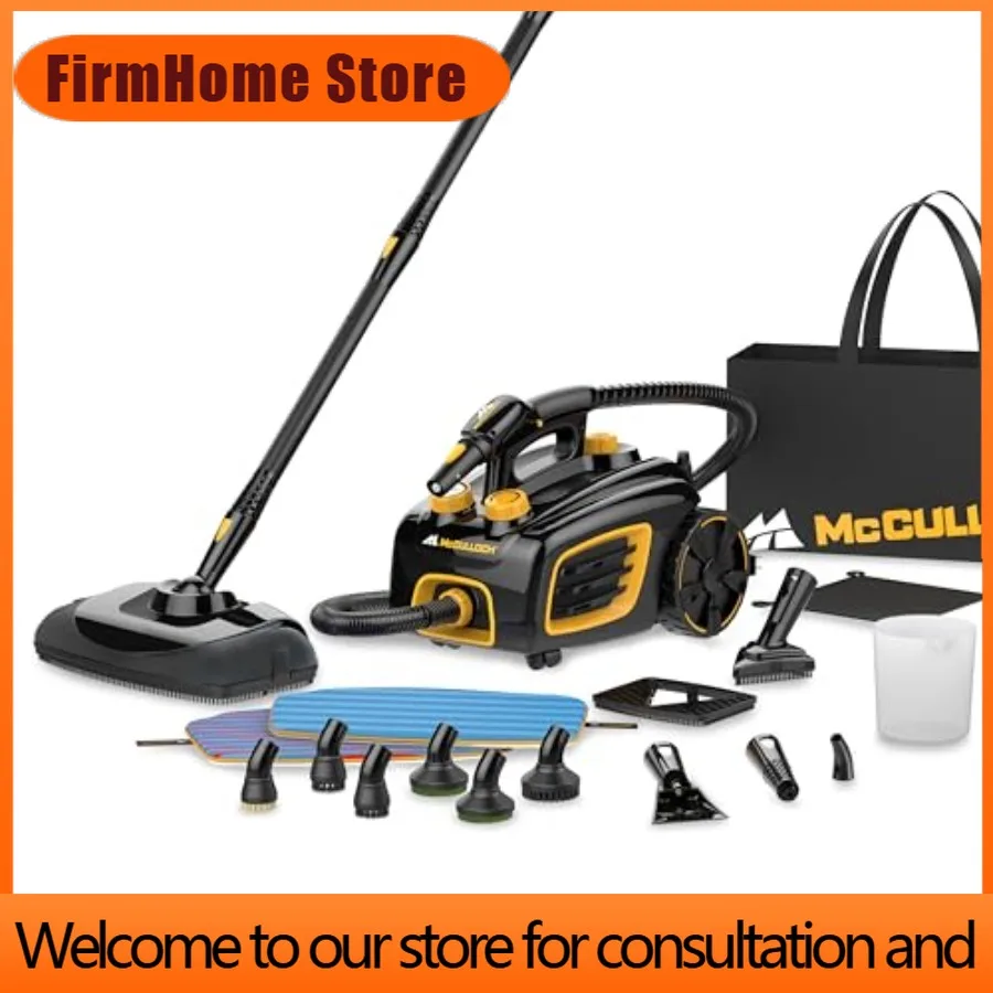FirmHome StoreCanister Steam Cleaner 90 Minute Runtime With 20 Accessories Jet Nozzle Brushes For Home Tile Carpet Furniture And