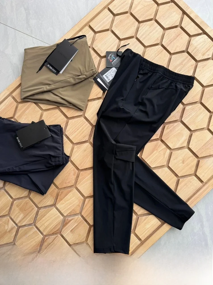 

Мужские повседневные брюки Ice Sensation Elastic, быстросохнущие, прямого кроя, весна-лето, серия D, с дизайном заднего спойлера для замены