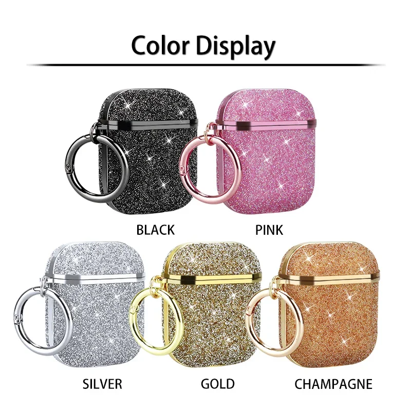 

2022New Cute Bling Diamond Earphone Cases for Airpods Pro 2nd Cover Protector with Keychain Airpod 3pro Earphone Accessories