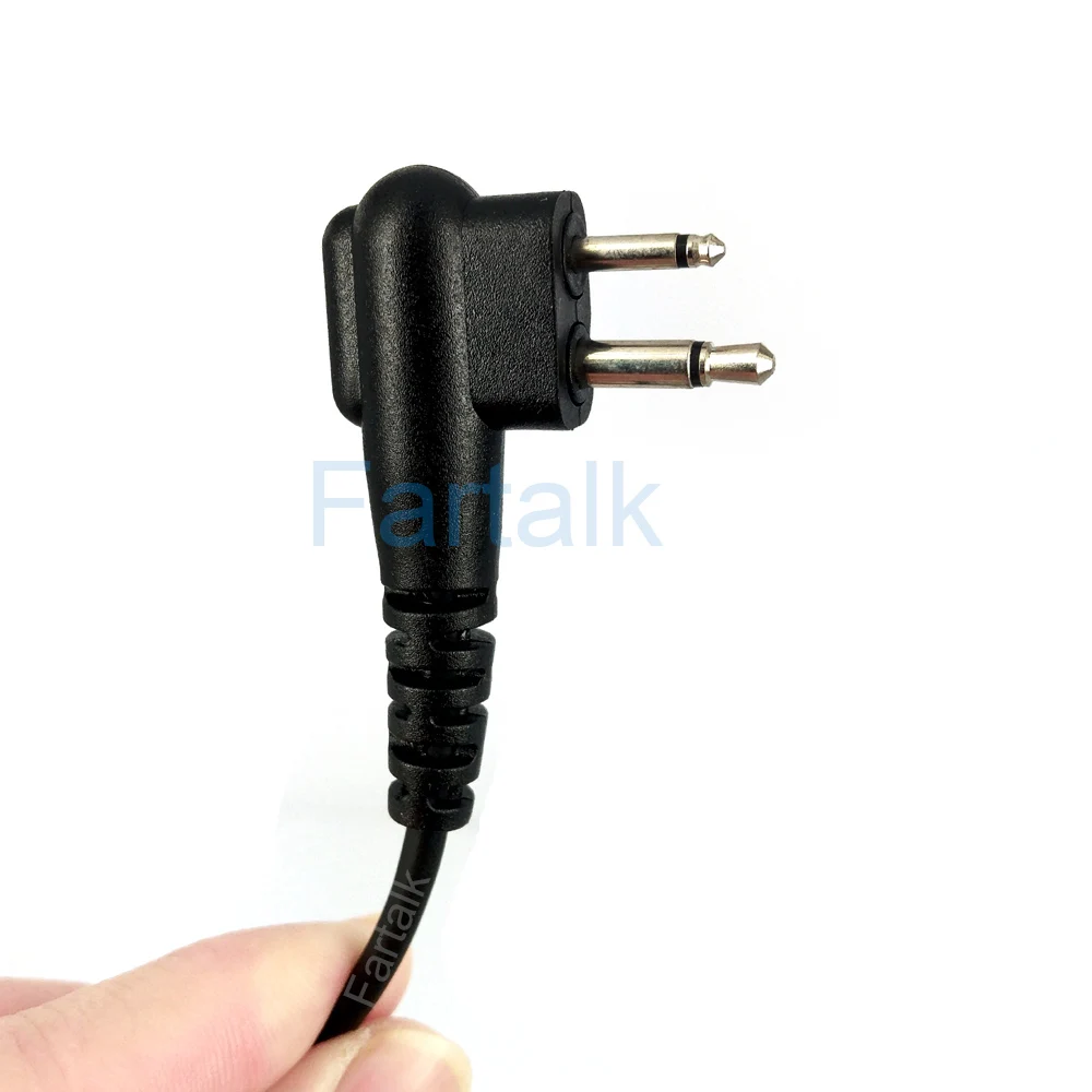 2 Pin D Shape Curve Earpiece Headset Mic for Motorola GP88 GP300 GP308 GP2000 CP140 CP200 CP300 CLS1450 EP450 Walkie Talkie
