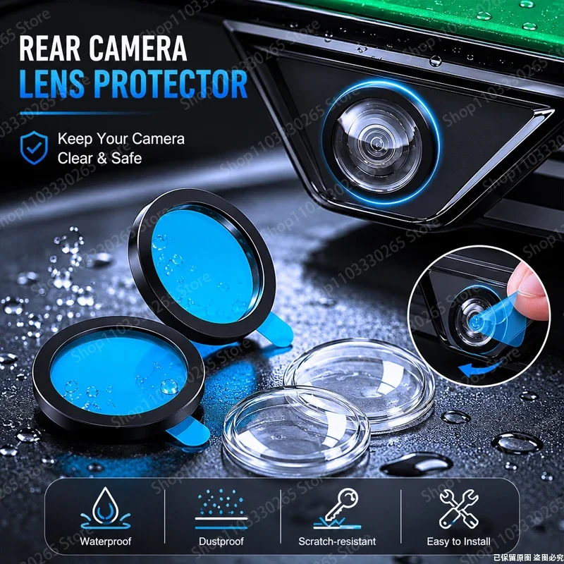 HD Clear Rear Camera Lens Protector, Anti-Scratch Waterproof Cover, Dustproof Guard for Full View Protection