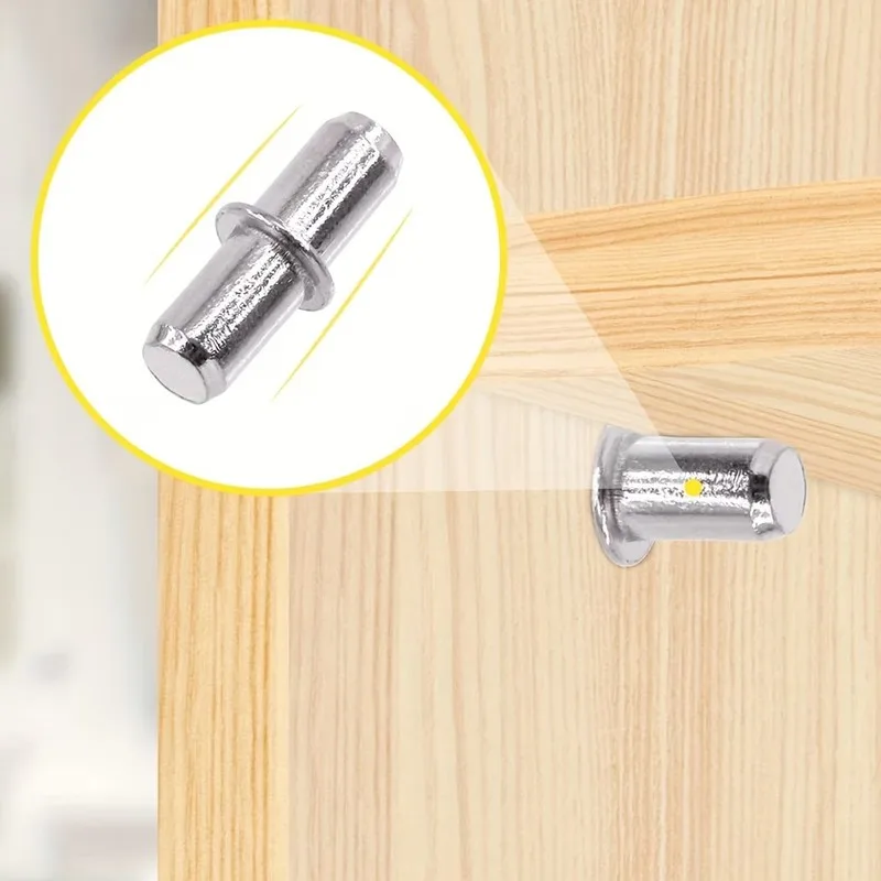 94 pcs Bookcase Layer Pins, Iron Metal Material, Home Furniture Hardware Cabinet Shelving, Compact Peg Design