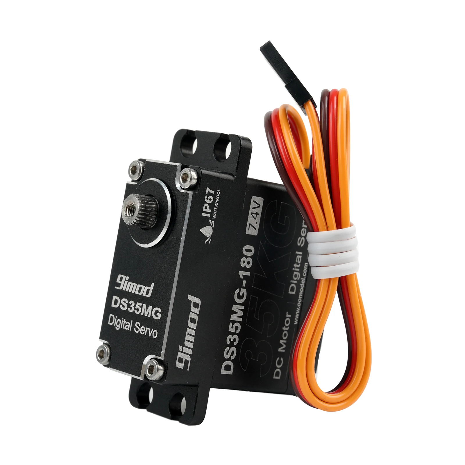 35KG Digital Servo IP67 Waterproof Metal Gear High Torque 180Degree Iron Core Motor Coreless Steering for 1/8 1/10RC Car Crawler