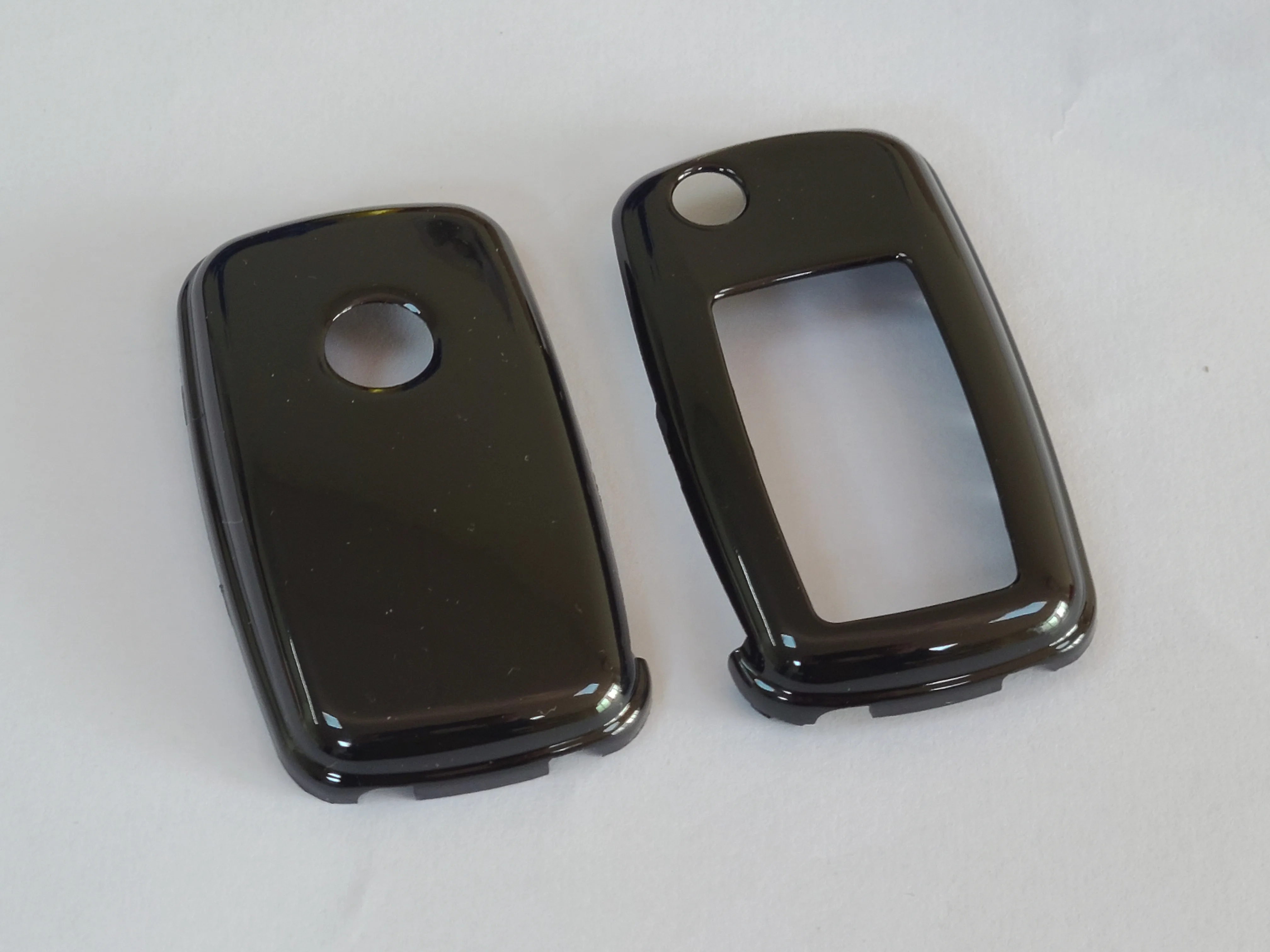 

Hard Plastic Keyless Remote Key Fob Flip Key Protection Case Cover (Gloss Black Color) For VW Volkswagen MK6