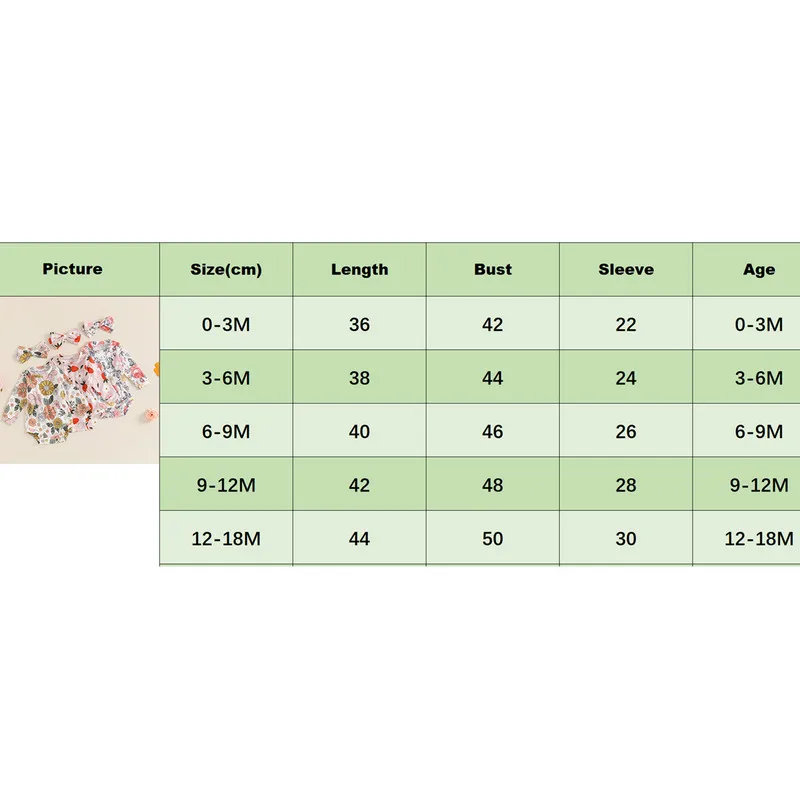 جمبسوت برقبة دائرية وأكمام طويلة لحديثي الولادة مع ربطة شعر ، بدلة جسم بناتي ، ملابس ، من 0 إلى 18 شهرًا ، الربيع والخريف