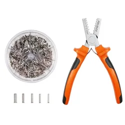 PZ 0.25-2.5mm2 Ferrules Crimping Tool German Mini Crimper Plier Cable Cord Wire End Sleeves With 1900pcs Tubular Terminal Kit