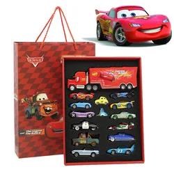 8/13/15Pcs Disney Pixar Cars Gift Box Metal Diecast lightning McQueen Car Model Toy Jackson Uncle Truck Boy Birthday Toys