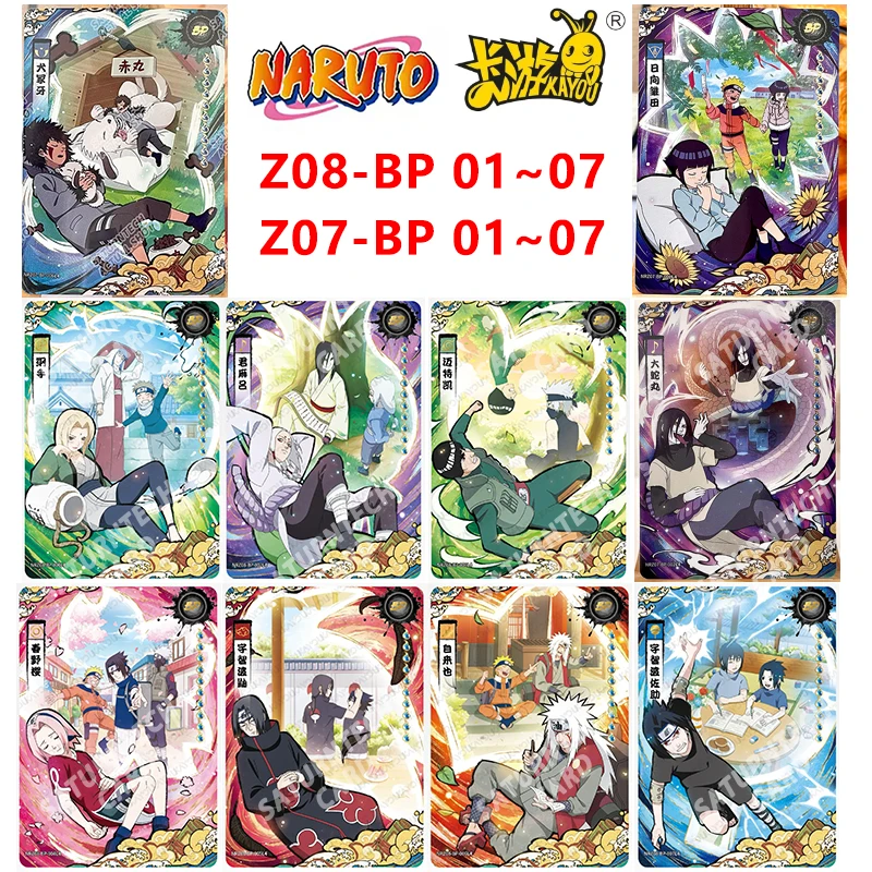 Genuine KAYOU Naruto Cards Tsunade Uchiha Itachi Uchiha Sasuke W8T4 BP Complete Series 01-07 Rare Anime Collection Cards Toy